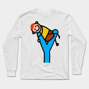 Letter Y for Boys alphabet Kids Colorful Cartoon Character Long Sleeve T-Shirt